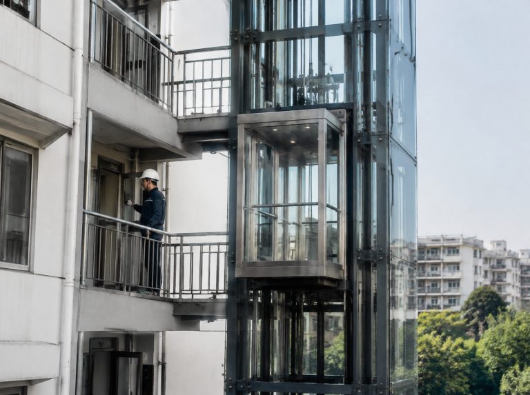 楚雄彝族自治州旧楼加建观光电梯
